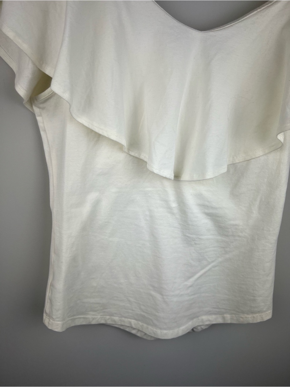 Free People Cream Off-Shoulder Ruffle Top - Picture 8 of 10